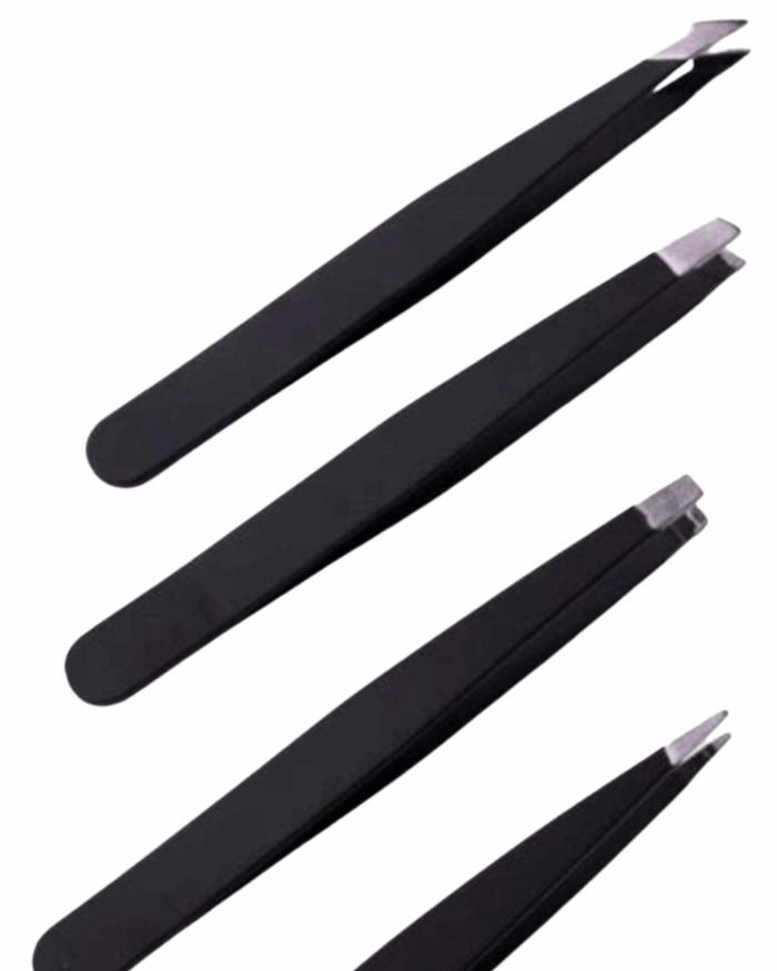 Pack de pinzas depilatorias 4 puntas negras