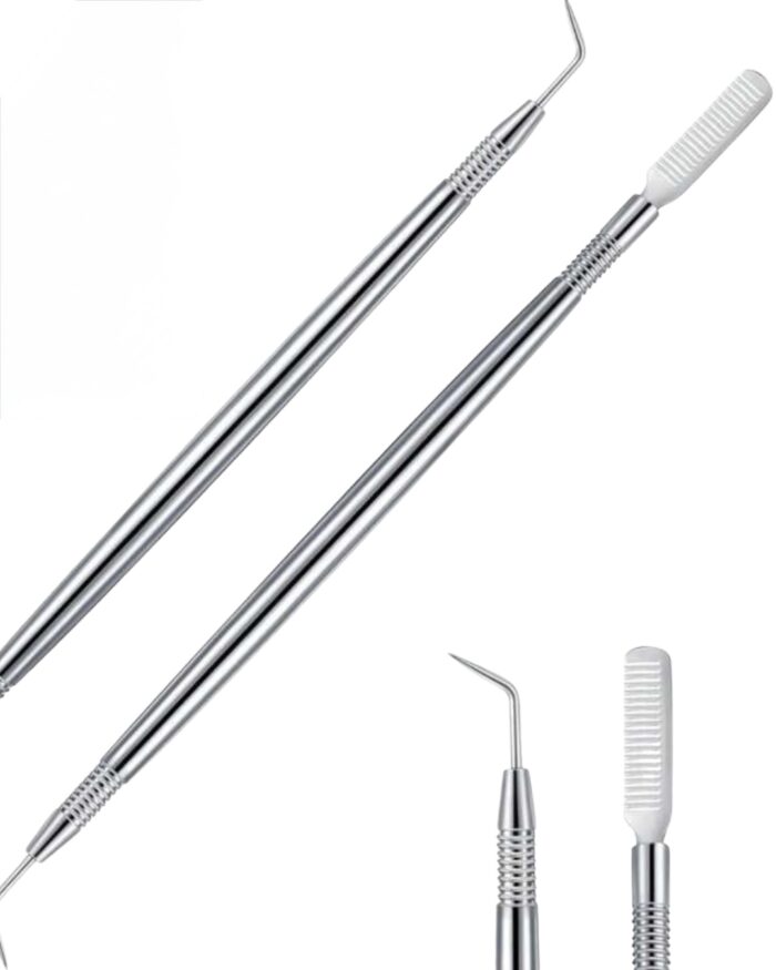 Utensilio doble punta acero inoxidable para lifting unidad