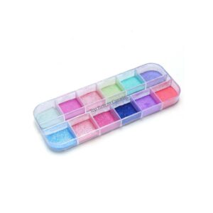caja colores NAIL ART CAJA EFECTO ESPEJO 12 UNDS