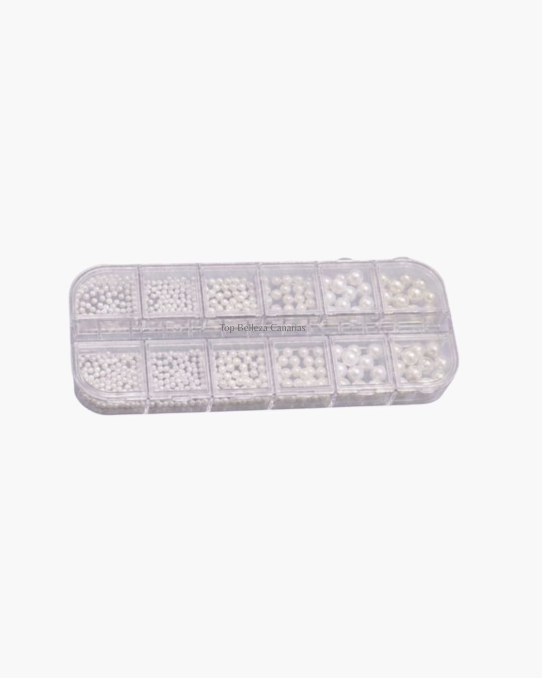 CAJA NAIL ART PERLAS BLANCAS 12UNDS