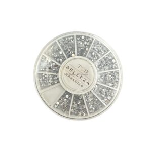 piedras carrusel RUEDA PIEDRAS PEQUEÑAS PLATA NAIL ART