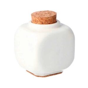 BOTE PORCELANA BLANCA TAPON CORCHO
